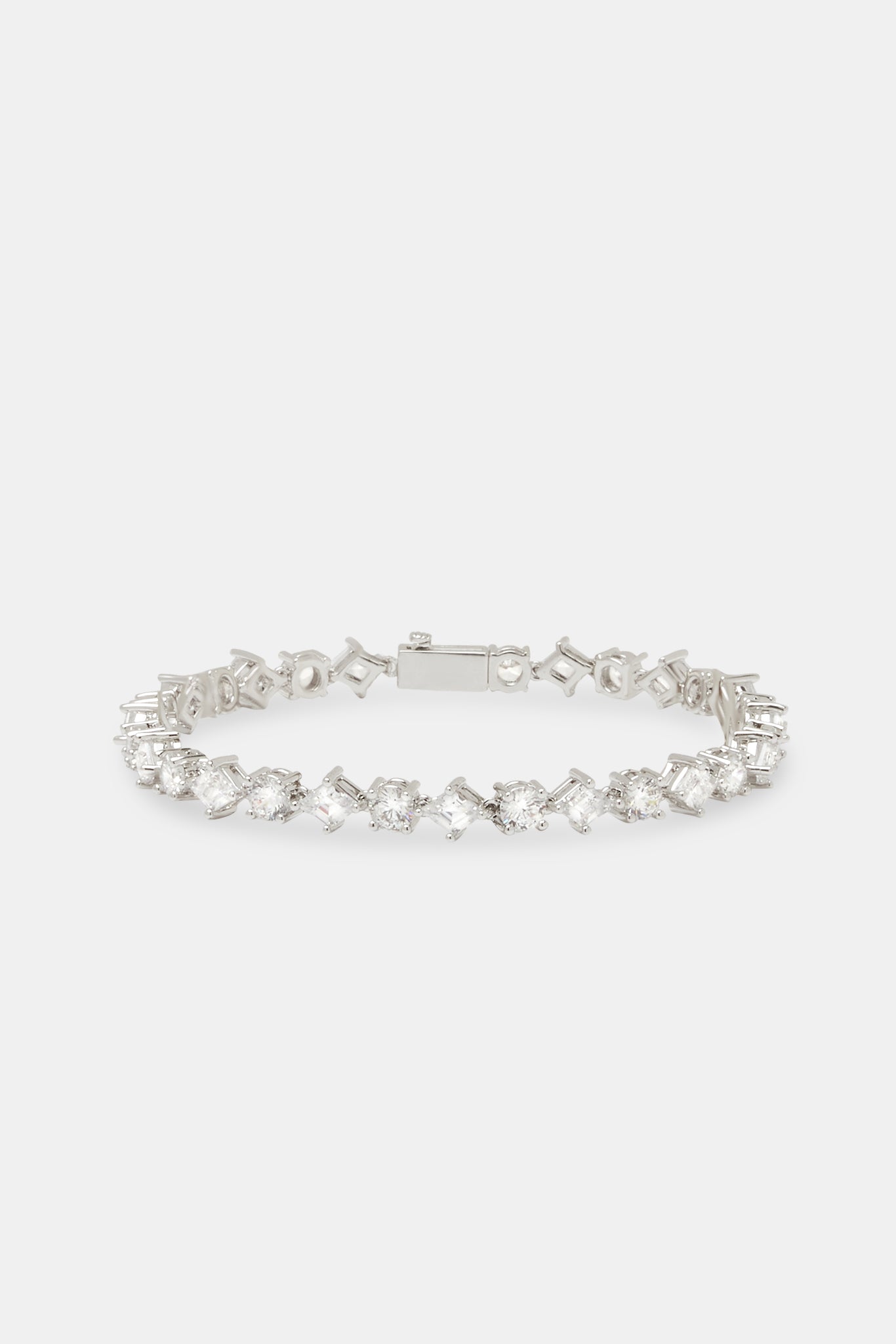 Tennisarmband mit rundem Cluster und Diamanten – 6 mm